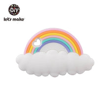 Load image into Gallery viewer, BPA Free Silicone Teethers Food Grade Tiny Rod DIY Teething Necklace Baby Shower Gifts Cartoon Animals Teether Let's Make 1pc