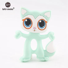 Load image into Gallery viewer, BPA Free Silicone Teethers Food Grade Tiny Rod DIY Teething Necklace Baby Shower Gifts Cartoon Animals Teether Let's Make 1pc