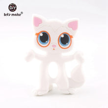 Load image into Gallery viewer, BPA Free Silicone Teethers Food Grade Tiny Rod DIY Teething Necklace Baby Shower Gifts Cartoon Animals Teether Let's Make 1pc