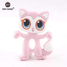 Load image into Gallery viewer, BPA Free Silicone Teethers Food Grade Tiny Rod DIY Teething Necklace Baby Shower Gifts Cartoon Animals Teether Let's Make 1pc