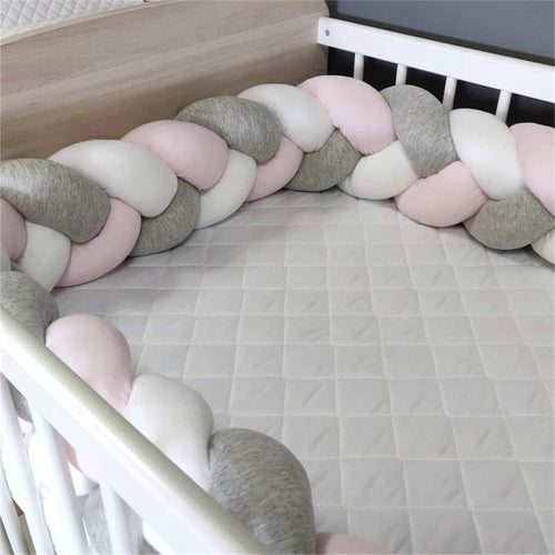 1M/2M/3M Baby Bumper Bed Braid Knot Pillow Cushion Bumper for Infant Bebe Crib Protector Cot Bumper Room Decor