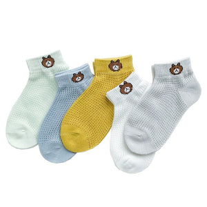 5Pairs/lot 0-2Y Infant Baby Socks Baby Socks for Girls Cotton Mesh Cute Newborn Boy Toddler Socks Baby Clothes Accessories