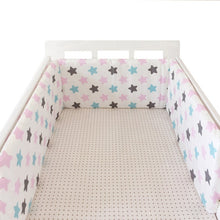 Load image into Gallery viewer, baby nursery Nordic Stars Design Baby Bed Thicken Bumper One-piece Crib Around Cushion Cot Protector Pillows Newborns Room Decor