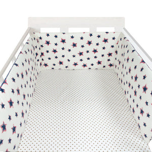 baby nursery Nordic Stars Design Baby Bed Thicken Bumper One-piece Crib Around Cushion Cot Protector Pillows Newborns Room Decor