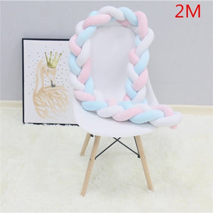 1M/2M/3M Baby Bumper Bed Braid Knot Pillow Cushion Bumper for Infant Bebe Crib Protector Cot Bumper Room Decor