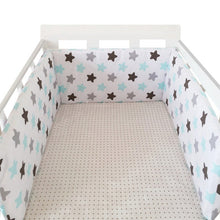 Load image into Gallery viewer, baby nursery Nordic Stars Design Baby Bed Thicken Bumper One-piece Crib Around Cushion Cot Protector Pillows Newborns Room Decor