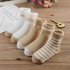 5 Pair/lot new cotton thick baby toddler socks autumn and winter warm baby foot sock