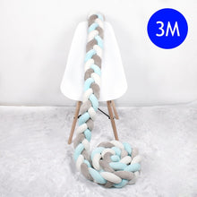 Load image into Gallery viewer, 1M/2M/2.5M/3M/4M Length Newborn Baby Bed Bumper Pure Weaving Plush Knot Crib Bumper Kids Bed Baby Cot Protector Baby Room Decor