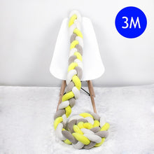 Load image into Gallery viewer, 1M/2M/2.5M/3M/4M Length Newborn Baby Bed Bumper Pure Weaving Plush Knot Crib Bumper Kids Bed Baby Cot Protector Baby Room Decor