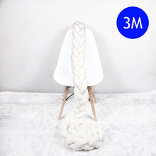 Load image into Gallery viewer, 1M/2M/2.5M/3M/4M Length Newborn Baby Bed Bumper Pure Weaving Plush Knot Crib Bumper Kids Bed Baby Cot Protector Baby Room Decor