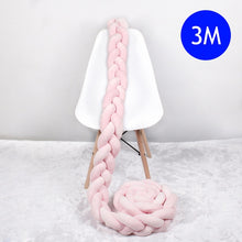 Load image into Gallery viewer, 1M/2M/2.5M/3M/4M Length Newborn Baby Bed Bumper Pure Weaving Plush Knot Crib Bumper Kids Bed Baby Cot Protector Baby Room Decor