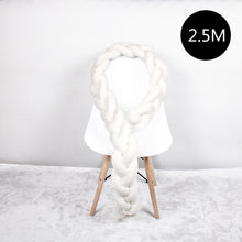 Load image into Gallery viewer, 1M/2M/2.5M/3M/4M Length Newborn Baby Bed Bumper Pure Weaving Plush Knot Crib Bumper Kids Bed Baby Cot Protector Baby Room Decor