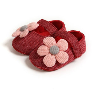 Newborn Baby Girls Shoes PU leather Buckle First Walkers With Bow Red Black Pink White Soft Soled Non-slip Crib Shoes