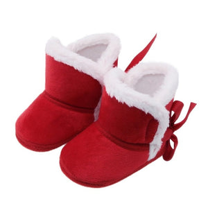 Cute Autumn Winter Infants Shoes Baby Girl Boy Polka Dot Knitting Boots Casual Sneakers Non-slip Soft Soled Walking Shoes