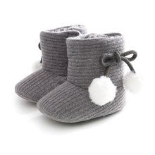 Load image into Gallery viewer, Cute Autumn Winter Infants Shoes Baby Girl Boy Polka Dot Knitting Boots Casual Sneakers Non-slip Soft Soled Walking Shoes