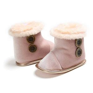 Cute Autumn Winter Infants Shoes Baby Girl Boy Polka Dot Knitting Boots Casual Sneakers Non-slip Soft Soled Walking Shoes