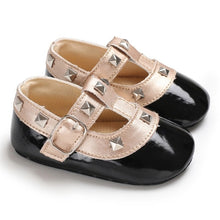 Load image into Gallery viewer, Newborn Baby Girls Shoes PU leather Buckle First Walkers With Bow Red Black Pink White Soft Soled Non-slip Crib Shoes