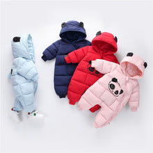 Load image into Gallery viewer, Baby Boy Girl Clothes 2019 New Born Winter Hooded Rompers Thick Cotton Outfit Newborn Jumpsuit Children Costume Toddler Romper