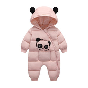 Baby Boy Girl Clothes 2019 New Born Winter Hooded Rompers Thick Cotton Outfit Newborn Jumpsuit Children Costume Toddler Romper