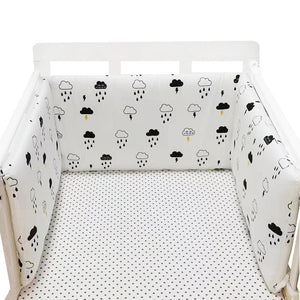 baby nursery Nordic Stars Design Baby Bed Thicken Bumper One-piece Crib Around Cushion Cot Protector Pillows Newborns Room Decor