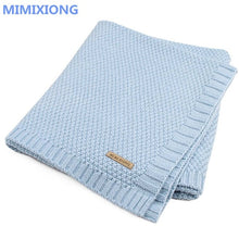 Load image into Gallery viewer, Baby Blanket Knitted Newborn Swaddle Wrap Blankets Super Soft Toddler Infant Bedding Quilt For Bed Sofa Basket Stroller Blankets