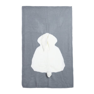 Baby Blankets Newborn Cute Big Rabbit Ear Blanket Soft Warm Knitted Swaddle Kids Bath Towel Baby Toddler Bedding Blankets