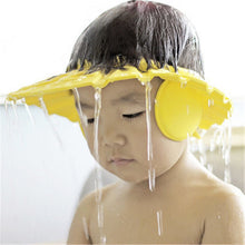 Load image into Gallery viewer, Children Waterproof Cap Safe Baby Shower Cap Kids Bath Visor Hat Adjustable Baby Shower Cap Protect Eyes Hair