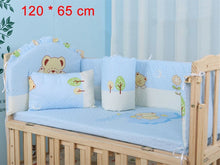 Load image into Gallery viewer, 5Pcs/Set Cartoon Animated Crib Bed Bumper For Newborns 100%Cotton Comfortable Children&#39;s Bed Protector Baby Washable Bedding Set