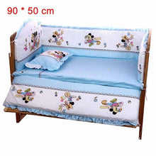 Load image into Gallery viewer, 5Pcs/Set Cartoon Animated Crib Bed Bumper For Newborns 100%Cotton Comfortable Children&#39;s Bed Protector Baby Washable Bedding Set