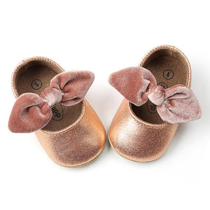 New Baby Girl Shoes Lace PU Leather Princess Baby Crown Shoes First Walkers Newborn Moccasins For Girls