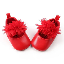 Load image into Gallery viewer, New Baby Girl Shoes Lace PU Leather Princess Baby Crown Shoes First Walkers Newborn Moccasins For Girls