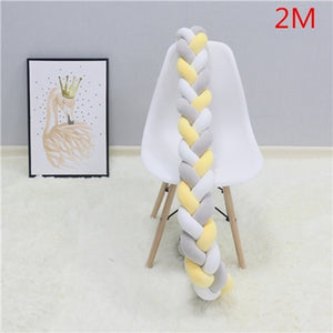 1M/2M/3M Baby Bumper Bed Braid Knot Pillow Cushion Bumper for Infant Bebe Crib Protector Cot Bumper Room Decor